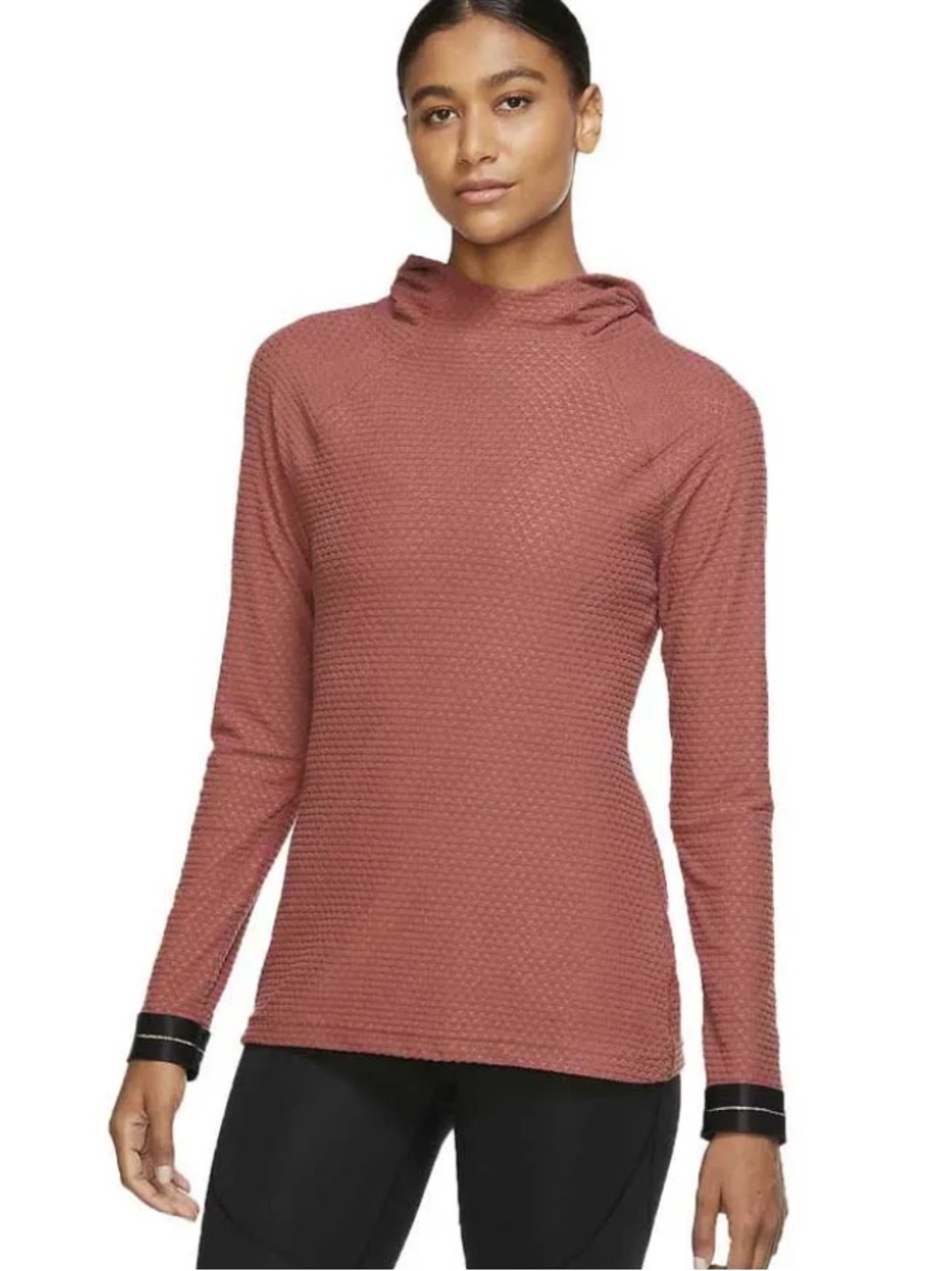 Nike Pro Icon Clash Women's training hoodie rust/red Pullover - SZ XS